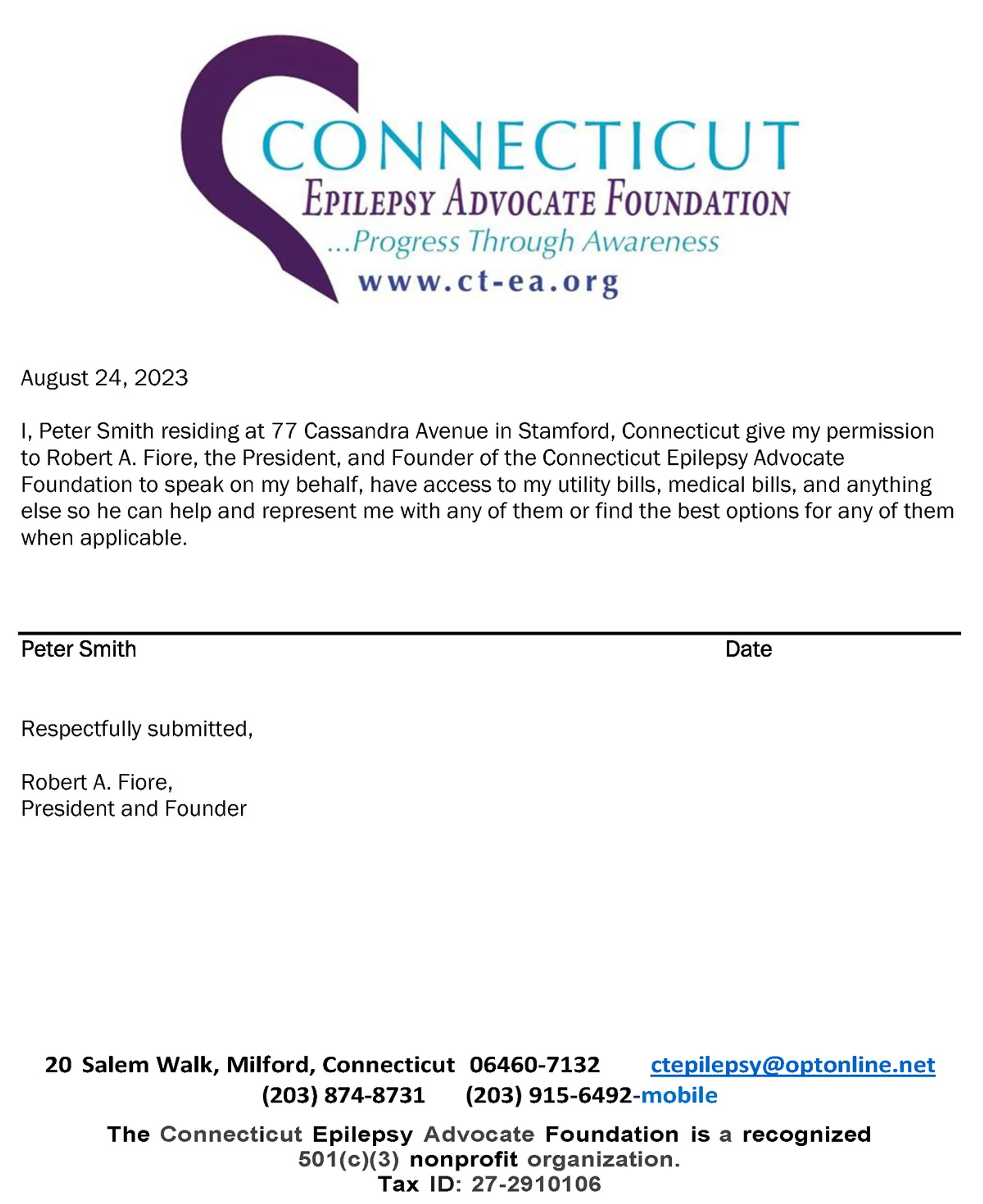 Statement of Authorization document banner